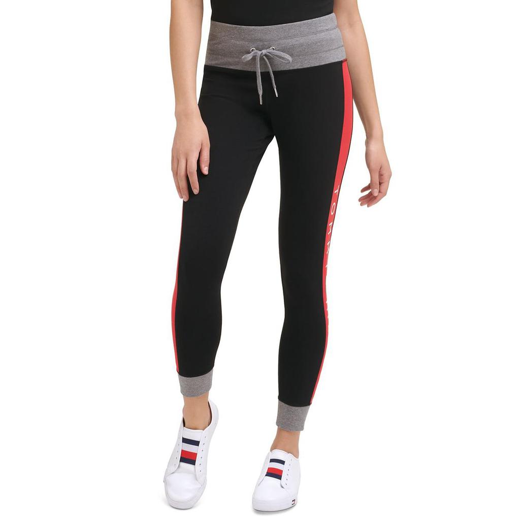 Tommy Hilfiger Sport Womens Heathered Logo Jogger Pants商品第1张图片规格展示