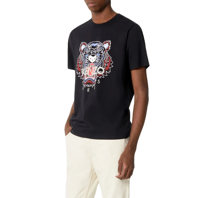 Kenzo 高田贤三 男士黑色虎头图案T恤 FA55TS0504YA-99 商品