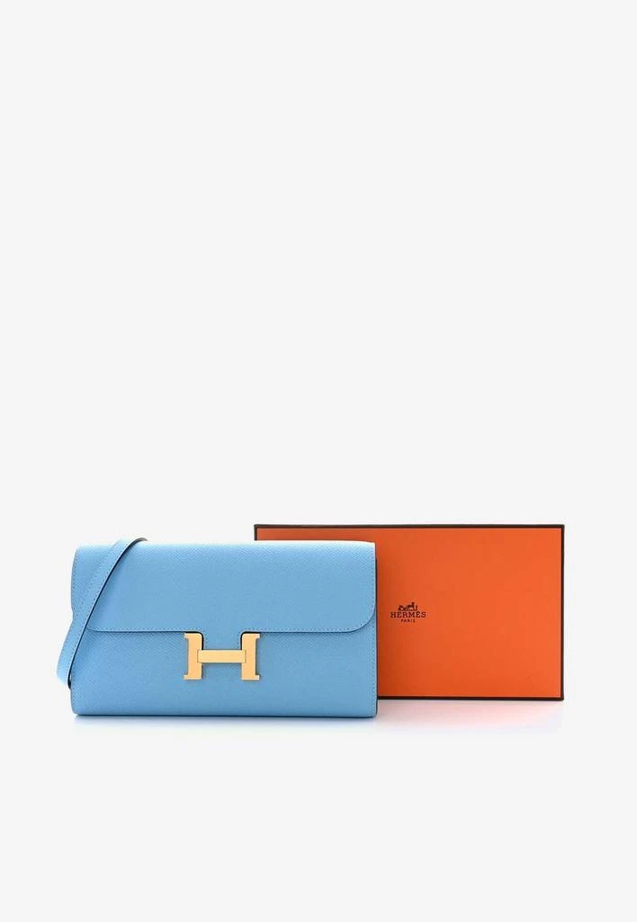 Constance To Go Wallet in Celeste Epsom with Gold Hardware 商品
