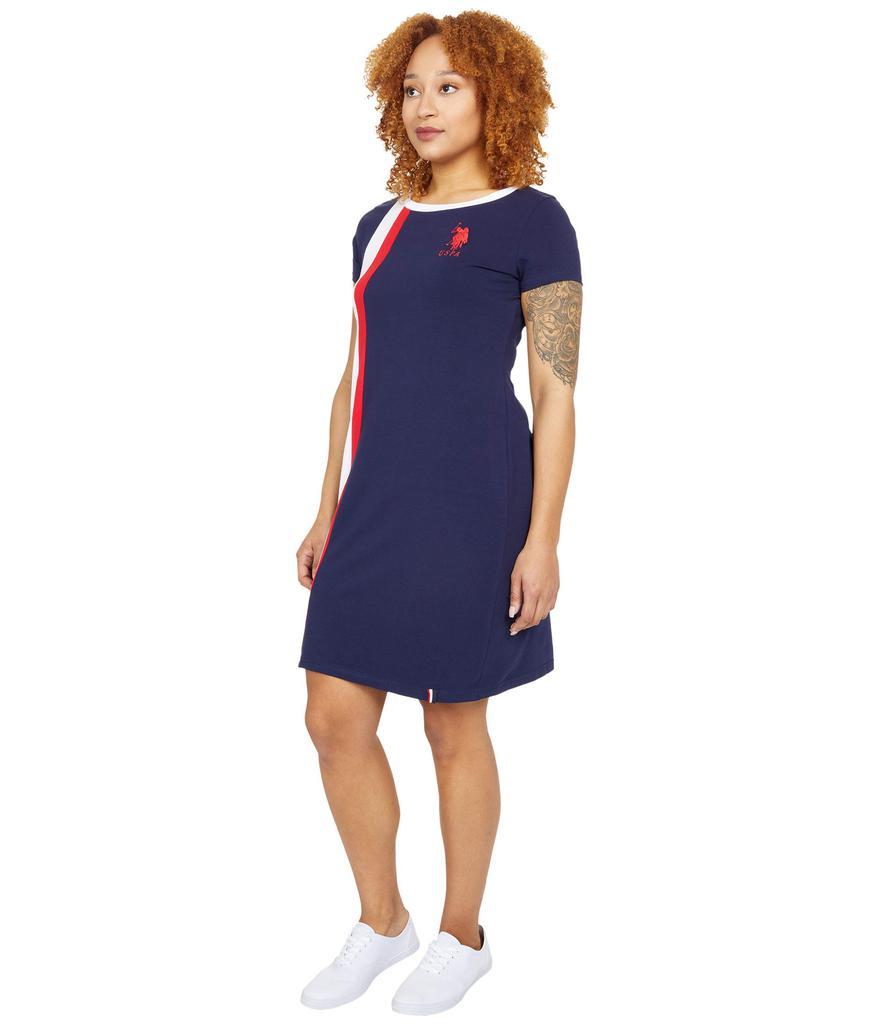 商品U.S. POLO ASSN.|Flag Stripe Ringer Tee Dress,价格¥119,第4张图片详细描述