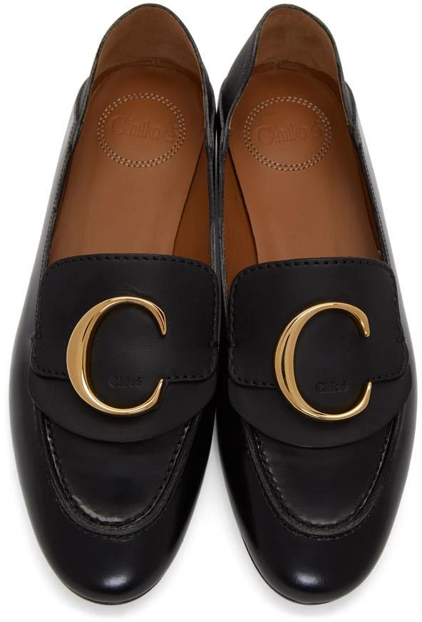 商品Chloé|Black Shiny Loafers,价格¥4204,第5张图片详细描述
