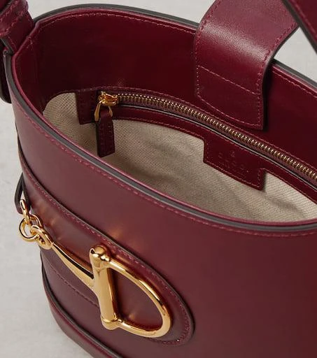 商品Gucci|Gucci 73 S号皮革水桶包,价格¥21285,第4张图片详细描述