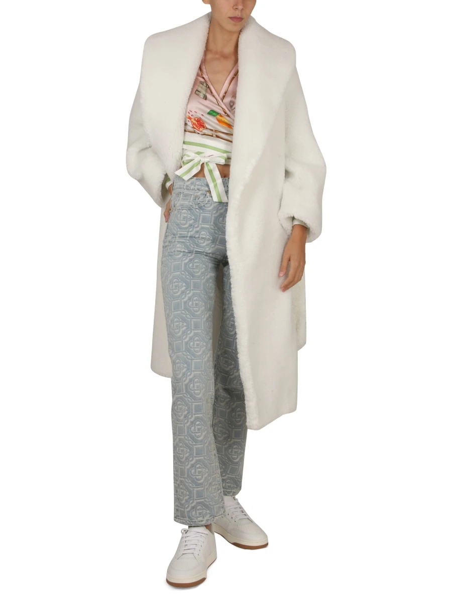 商品【商品预售7天】 Casablanca|Casablanca 女士大衣 WF22OT05201FSOFFWHITE 白色,价格¥3577,第1张图片