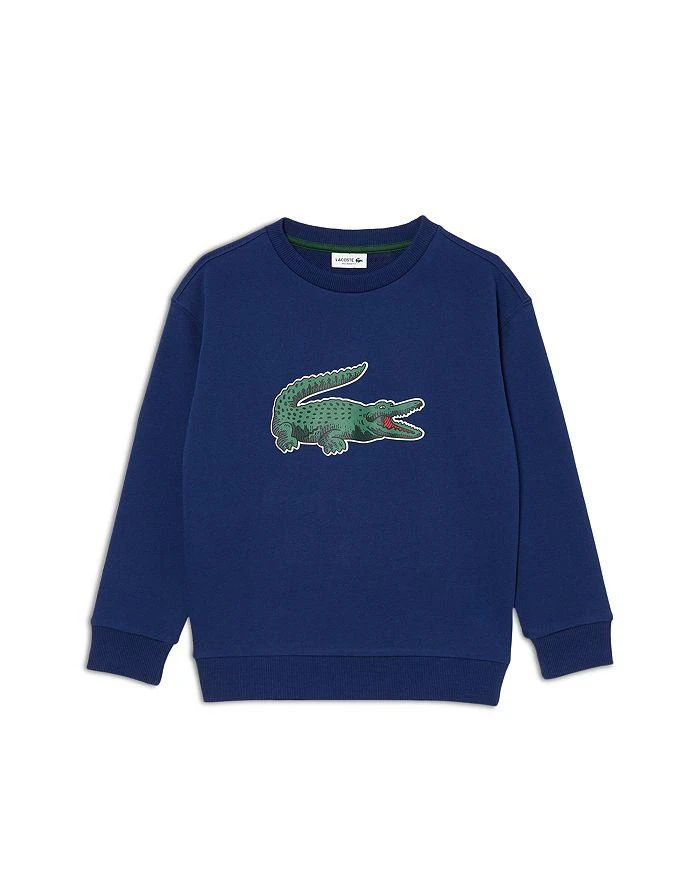 商品Lacoste|Boys' Cotton Crewneck Graphic Sweatshirt - Little Kid, Big Kid,价格¥441,第1张图片