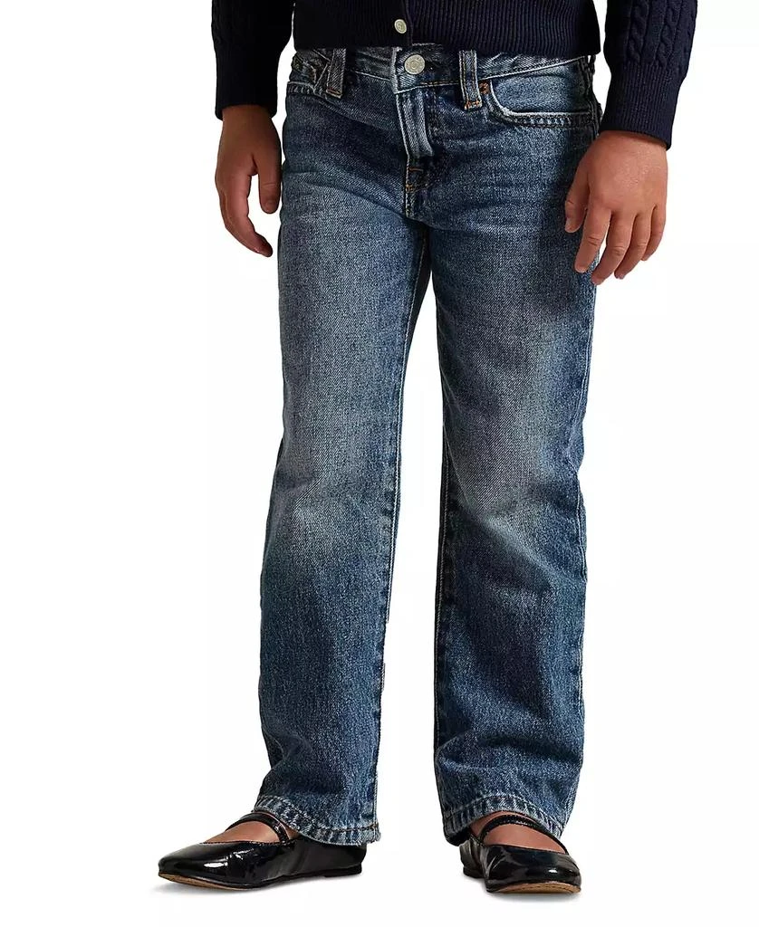 商品Ralph Lauren|Toddler and Little Girls High-Rise Straight Fit Jeans,价格¥237,第1张图片