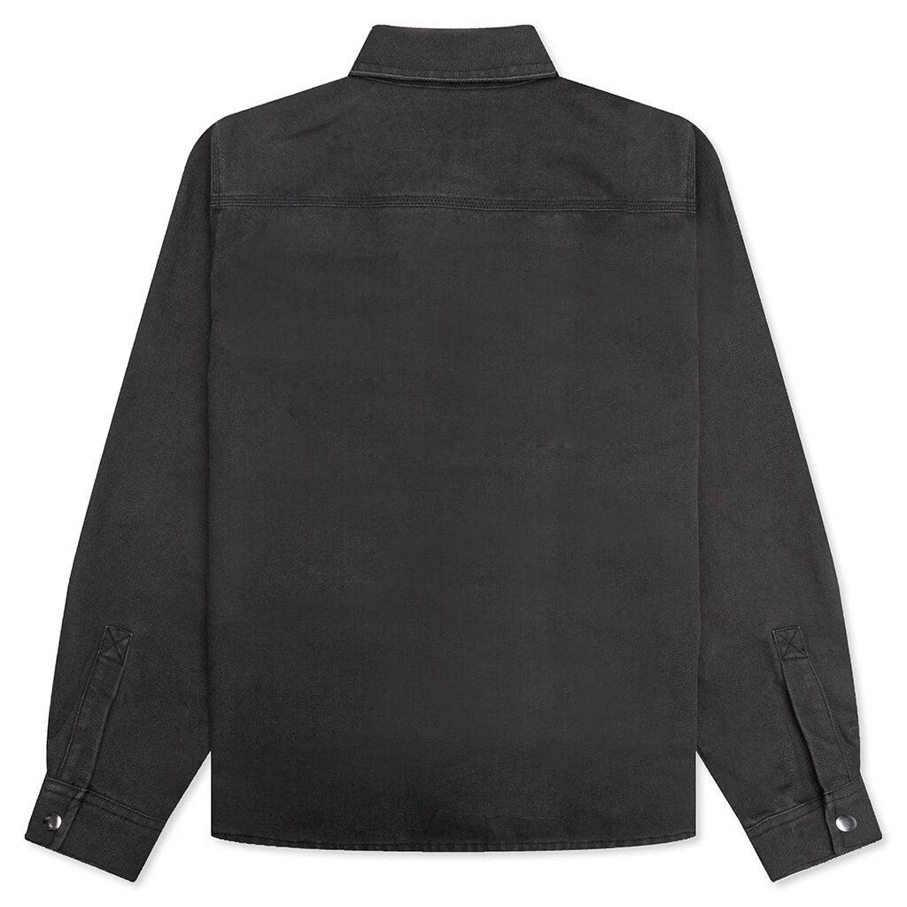 商品STUSSY|Heavy Washed Canvas Shirt - Black,价格¥1345,第2张图片详细描述
