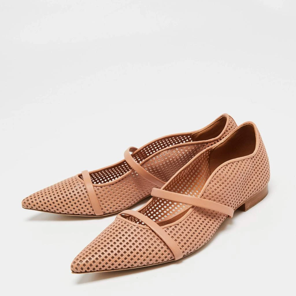 商品[二手商品] Malone Souliers|Malone Souliers Beige Perforated Leather Maureen Ballet Flats Size 36.5,价格¥905,第2张图片详细描述