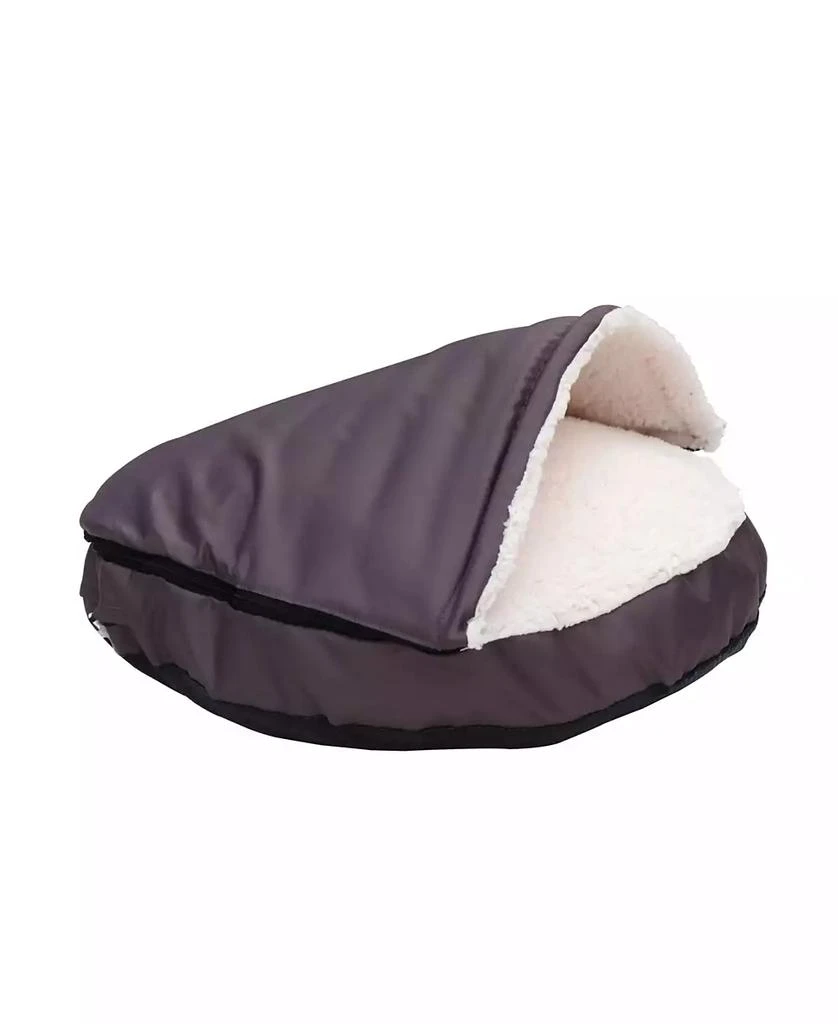 Happycare Textiles Durable Oxford to Sherpa Pet Cave and Round Pet Bed with Removable Top and Insert 商品