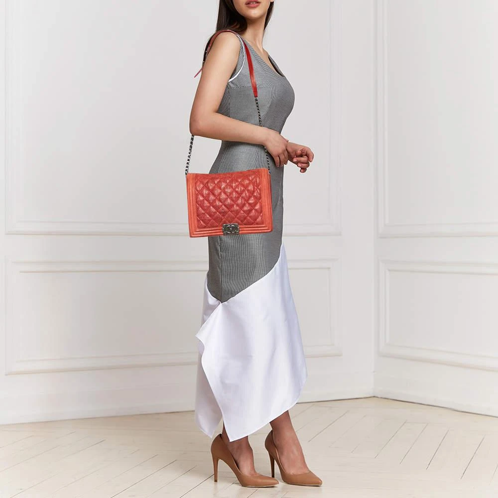 商品[二手商品] Chanel|Chanel Rust Leather Gentle Boy Shoulder Bag,价格¥9197,第2张图片详细描述