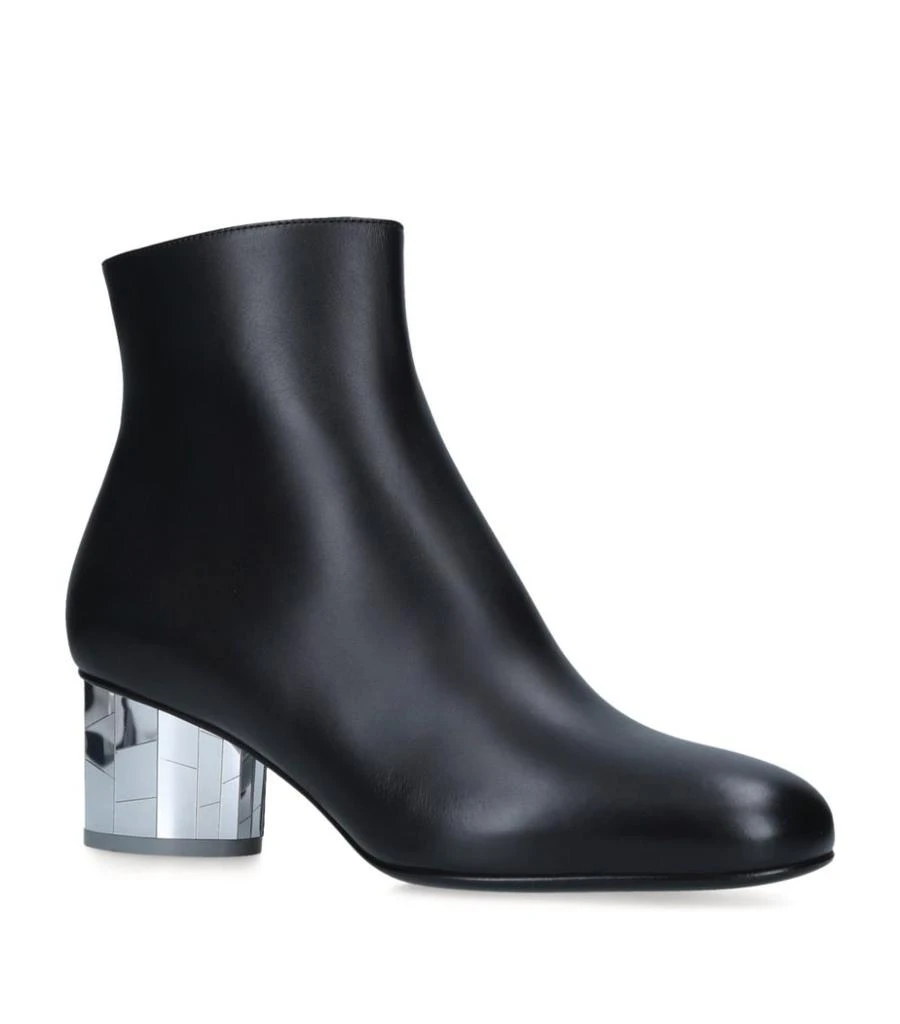 商品Salvatore Ferragamo|Leather Florrie Ankle Boots 55,价格¥7402,第1张图片