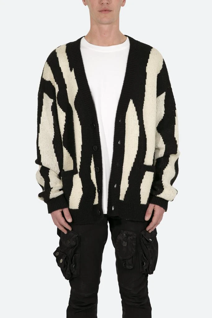 商品MNML|Zebra Cardigan - Black/Natural,价格¥264,第1张图片