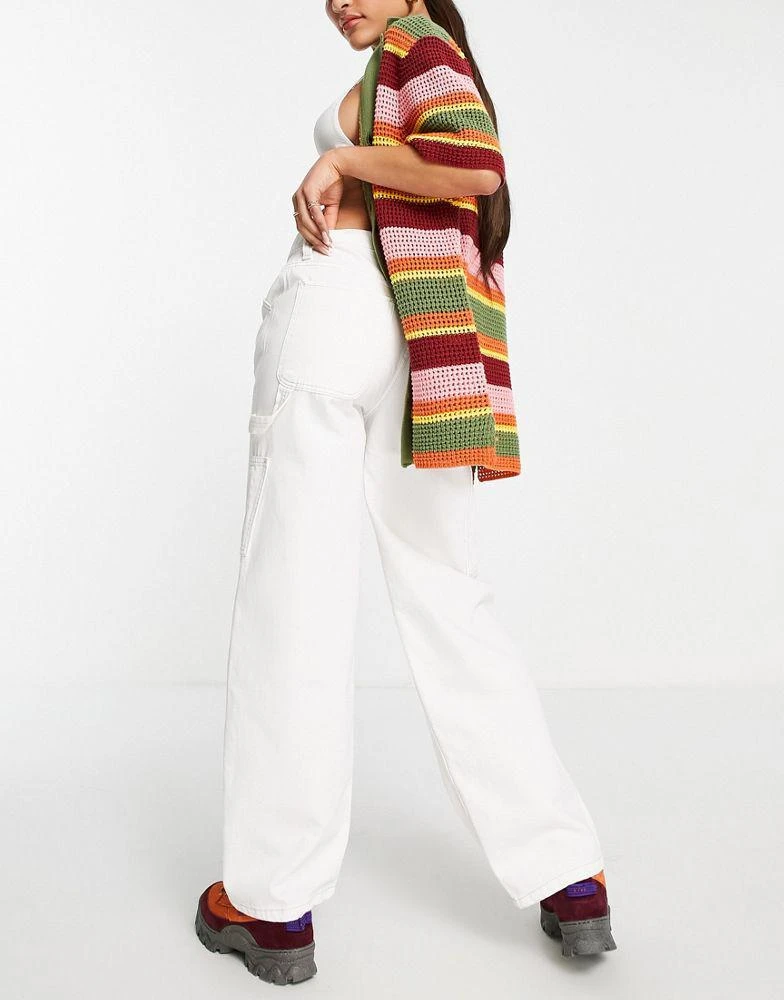 商品ASOS|ASOS DESIGN oversized skater jeans in off white with cargo styling,价格¥178,第1张图片