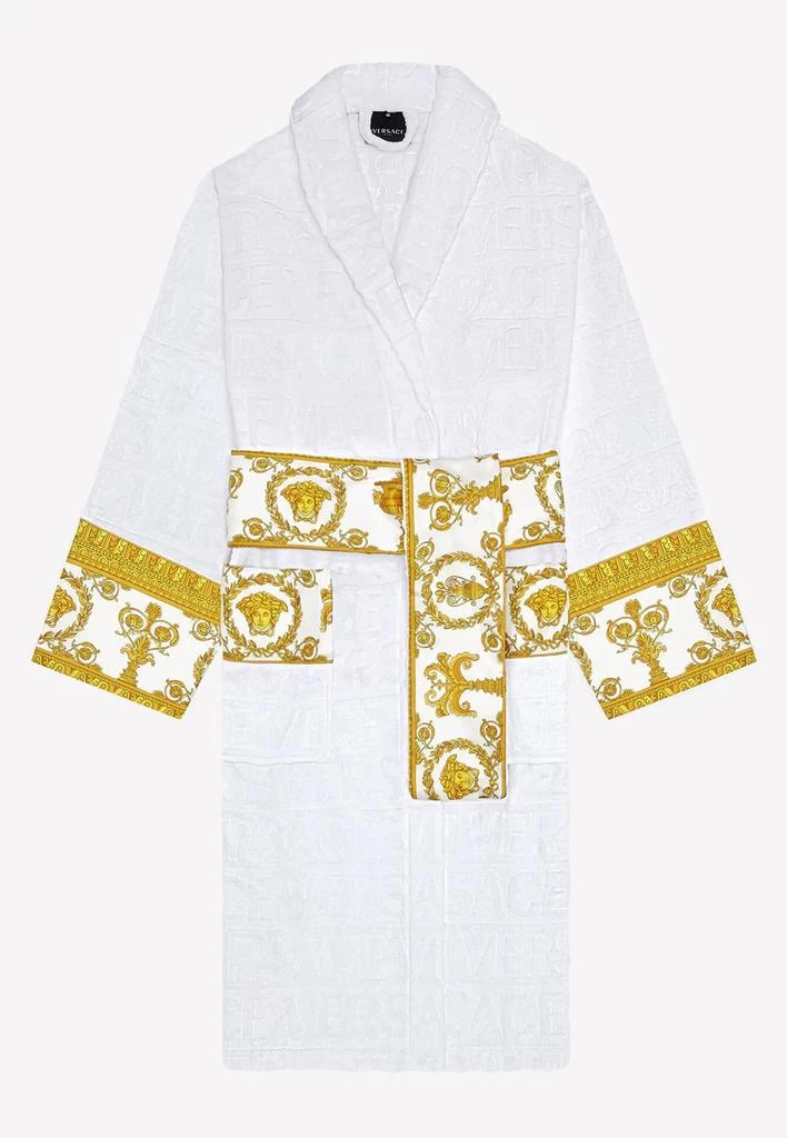 商品Versace|Barocco Print Logo Jacquard Bathrobe,价格¥5883,第1张图片