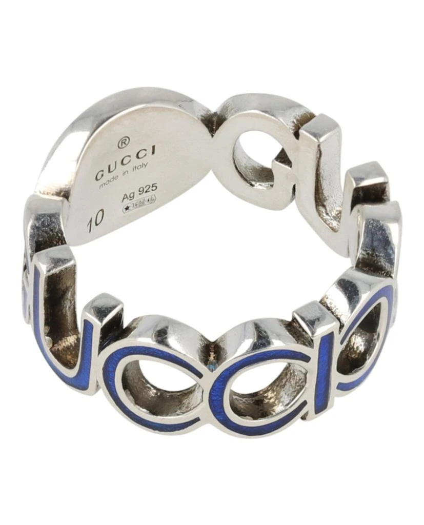 商品Gucci|Sterling Silver Interlocking G Ring,价格¥2037,第2张图片详细描述