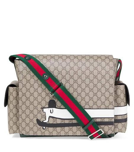 商品Gucci|婴幼儿 — GG帆布皮革妈咪包,价格¥19577,第1张图片