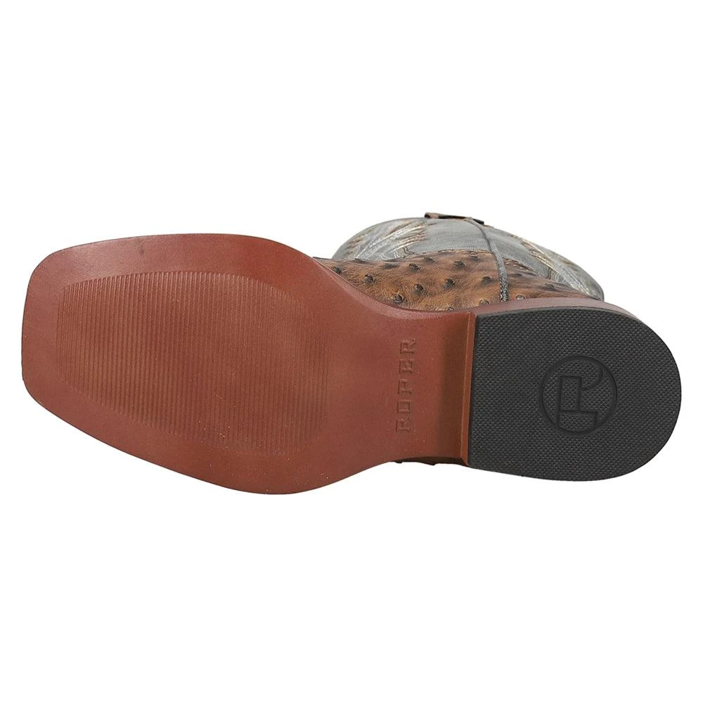 商品Roper|Henry Tooled-Inlay Squared Toe Cowboy Boots (Big Kid),价格¥378,第5张图片详细描述