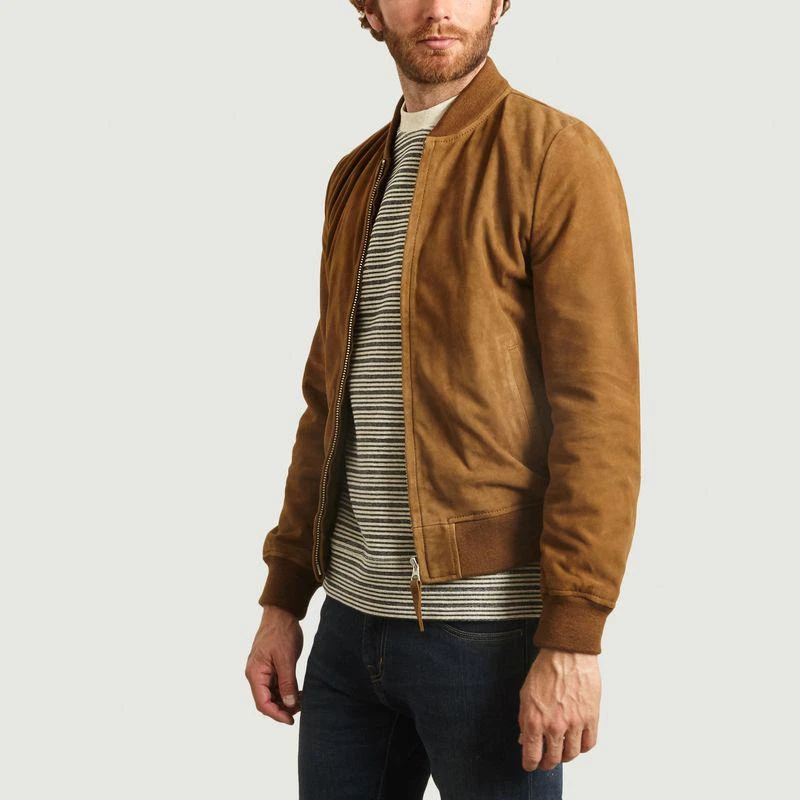商品Schott|Suede Schott Bomber Jacket Honey SCHOTT NYC,价格¥2032,第2张图片详细描述