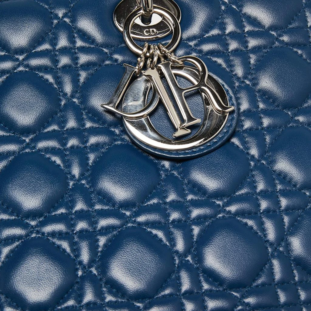 商品[二手商品] Dior|Dior Blue Leather Large Lady Dior Tote,价格¥13440,第5张图片详细描述