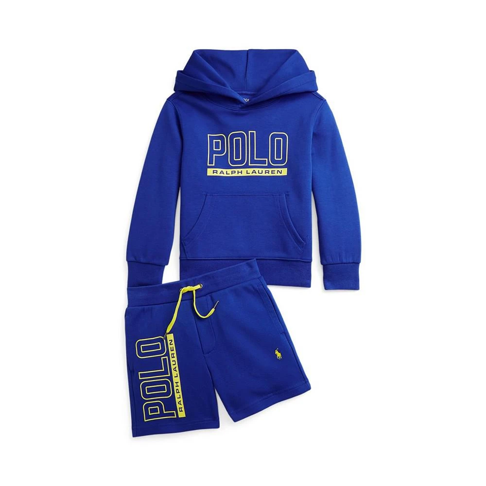 商品Ralph Lauren|Toddler Boys Logo Double Knit Hoodie,价格¥193,第3张图片详细描述