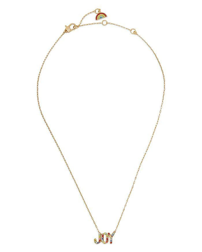 商品Kate Spade|Rainbow Multicolor Pavè Joy Pendant Necklace in Gold Tone, 16"-19" ,价格¥358,第2张图片详细描述