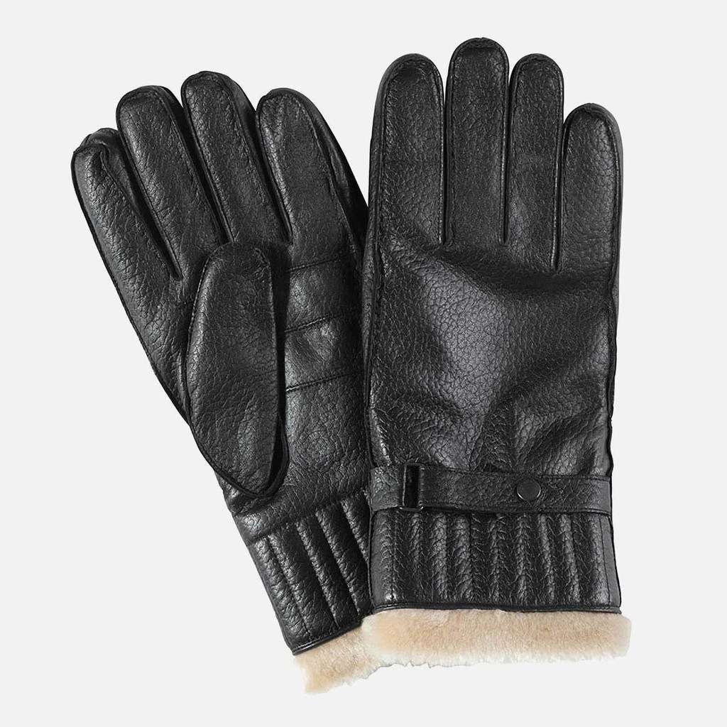 商品Barbour|Barbour Heritage Men's Leather Utility Gloves - Black,价格¥621,第1张图片
