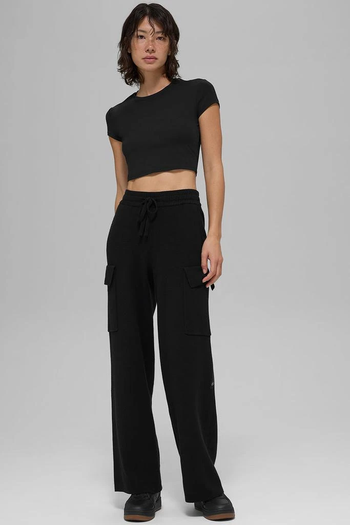 商品Alo|Scholar Knit High-Waist Cargo Pant - Green Olive,价格¥1661,第5张图片详细描述