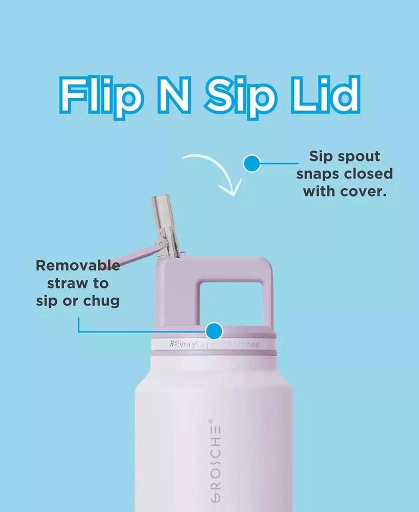 Alpine Flip 'N Sip Insulated, Leakproof Water Bottle with Straw, 40 OZ 商品