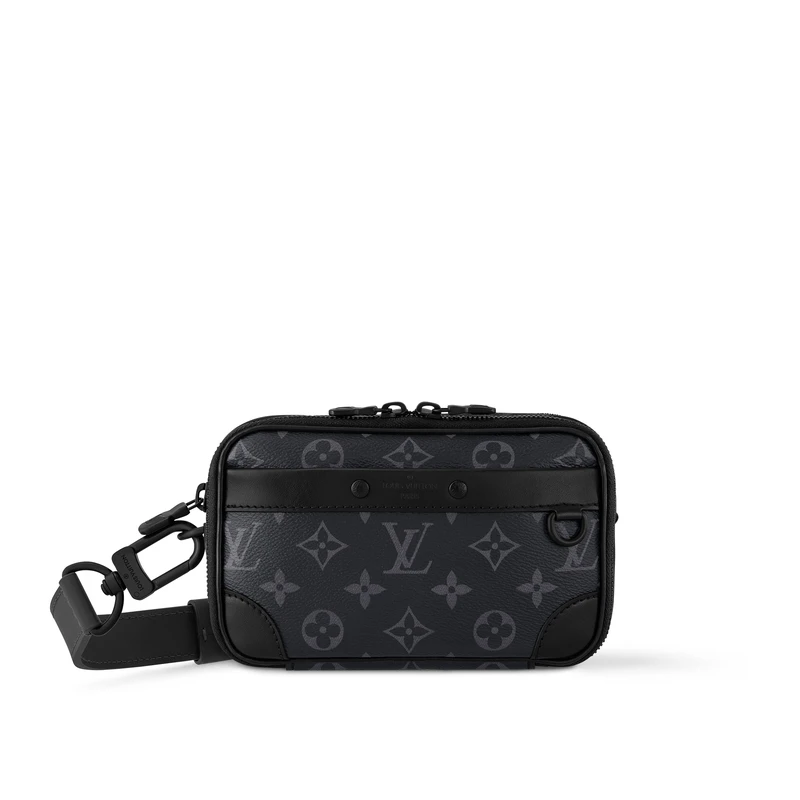 LV/路易威登 男士黑色帆布单肩包 商品