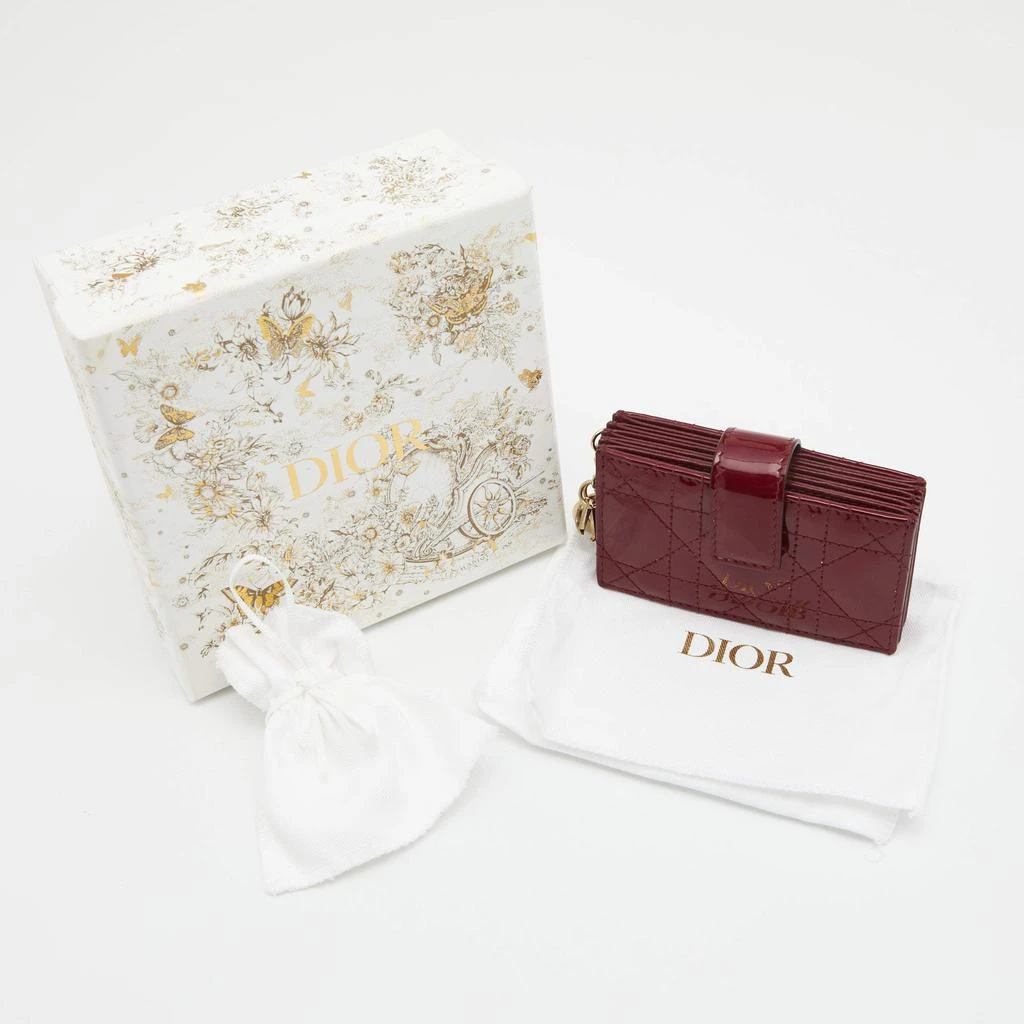 Dior Red Cannage Patent Leather Lady Dior 5 Gusset Card Holder 商品