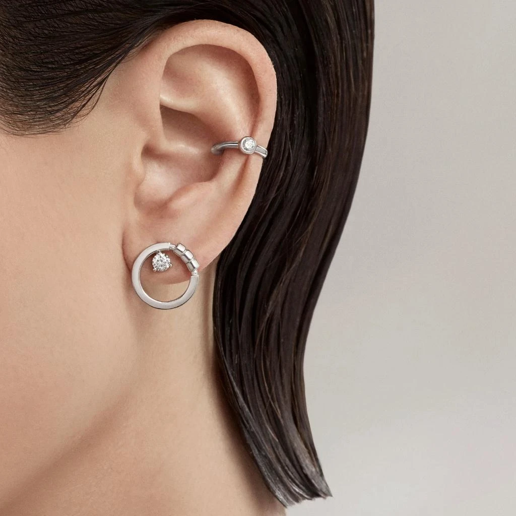 商品AME|Âme Totem 18K White Gold, Lab-Grown Diamond 0.50ct. tw. Circle Stud Earrings,价格¥11065,第2张图片详细描述