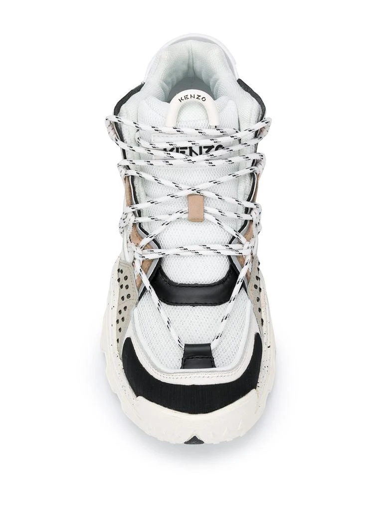 商品Kenzo|Kenzo men's grey leather sneakers,价格¥3027,第4张图片详细描述