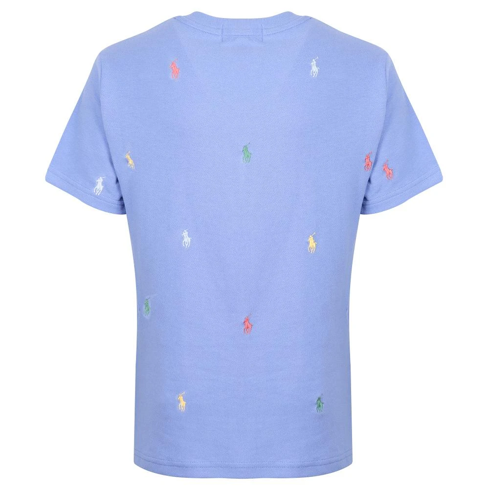 商品Ralph Lauren|Blue Repeat Pony Logo Short Sleeve T Shirt,价格¥163,第2张图片详细描述