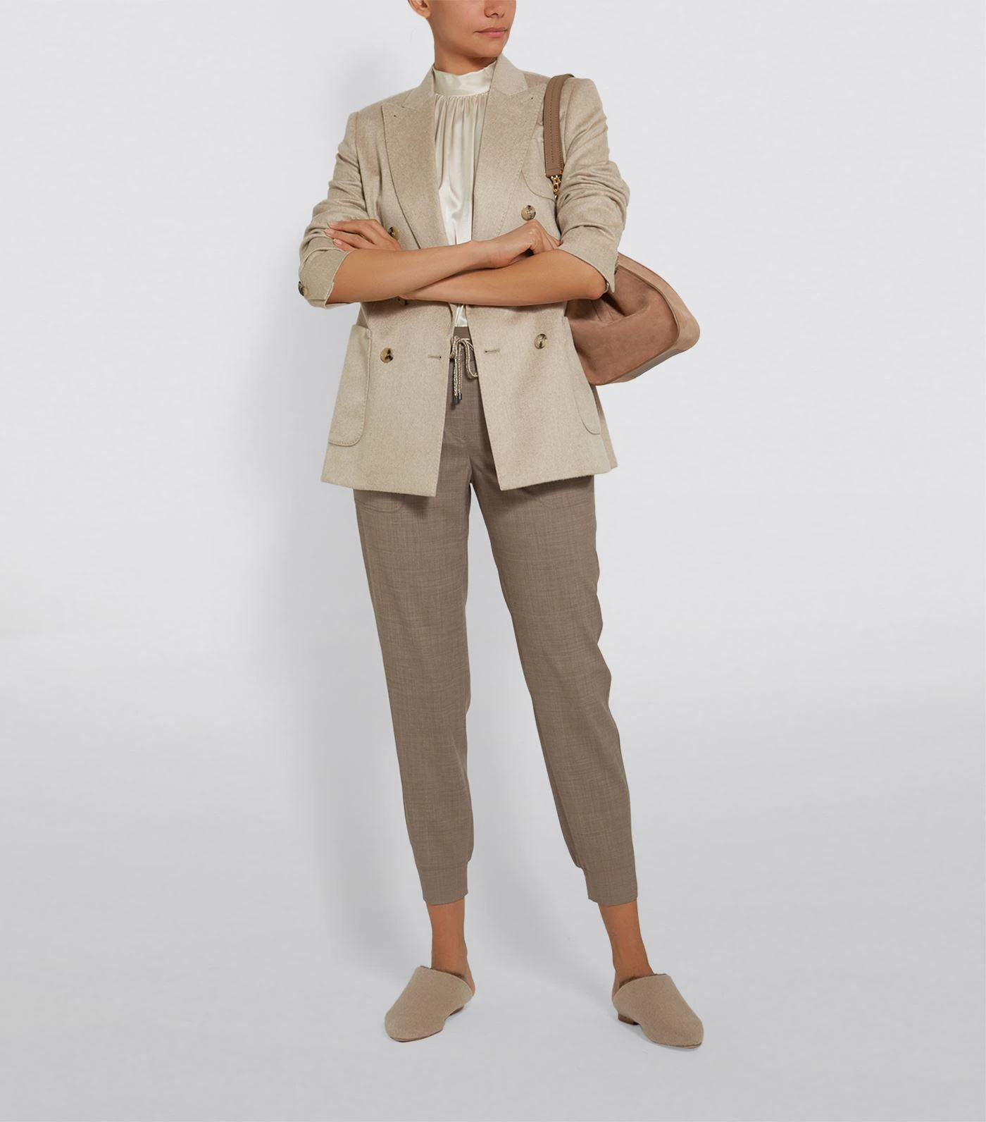 商品Max Mara|Cashmere Double-Breasted Blazer,价格¥19028,第3张图片详细描述