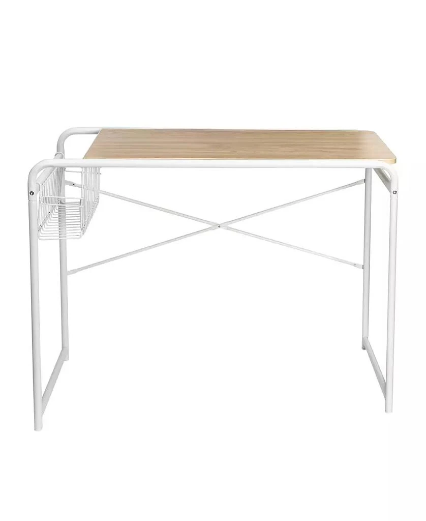 商品Honey Can Do|Home Office Computer Desk with Side Basket,价格¥730,第2张图片详细描述