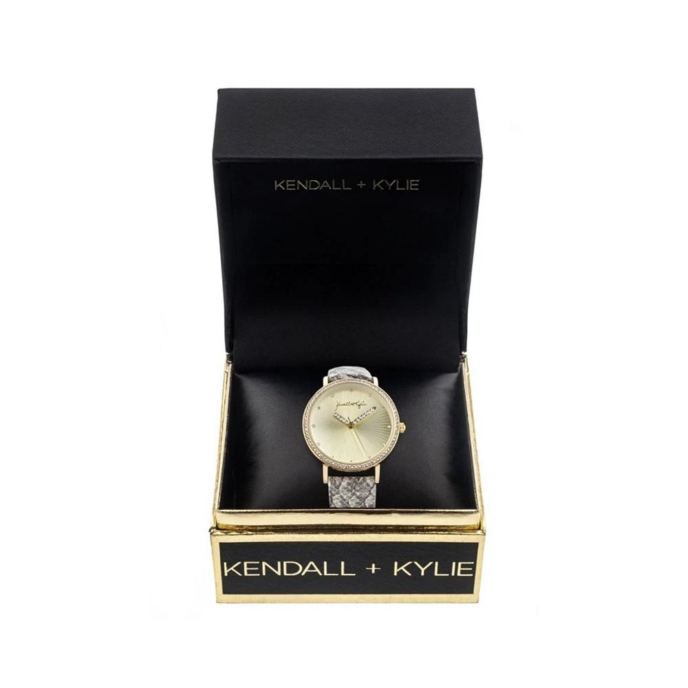 商品KENDALL & KYLIE|Women's Textured Black Patent Leather Stainless Steel Strap Analog Watch,价格¥112,第2张图片详细描述