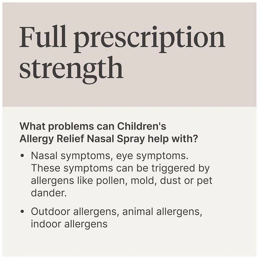 Children's Allergy Relief Fluticasone Propionate Nasal Spray 商品