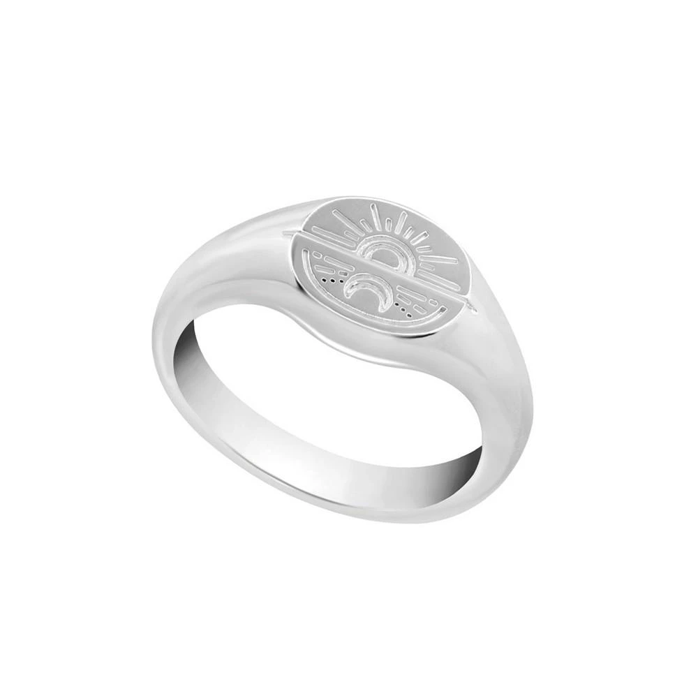 商品Essentials|Silver Plated Sun Moon Disc Ring,价格¥95,第1张图片