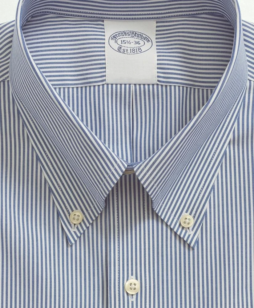 商品Brooks Brothers|Stretch Supima® Cotton Non-Iron Pinpoint Oxford Button-Down Collar, Candy Stripe Dress Shirt,价格¥884,第3张图片详细描述