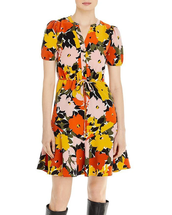 商品Karl Lagerfeld Paris|Printed Button Front Mini Dress,价格¥671,第1张图片