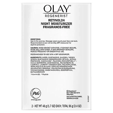 商品Olay|Olay Regenerist Retinol 24 Night Facial Moisturizer (1.7 fl. oz., 2 pk.),价格¥349,第3张图片详细描述