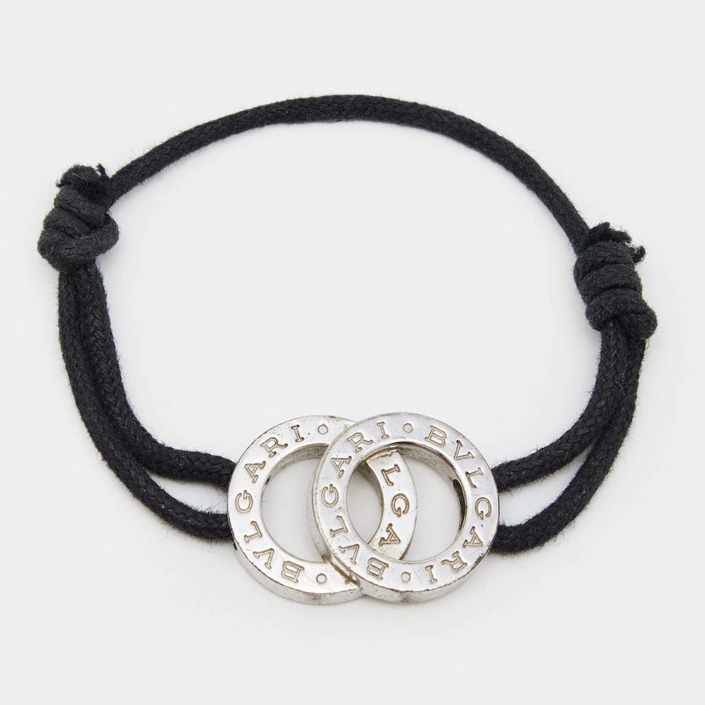Bvlgari Bvlgari Interlocking Circles Sterling Silver Adjustable Cord Bracelet商品第1张图片规格展示