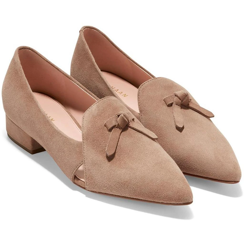 商品Cole Haan|Cole Haan Womens Viola Skimmer Faux Suede Pointed Toe Loafers,价格¥349,第1张图片