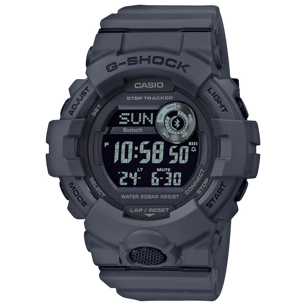 商品G-Shock|Men's Digital Gray Resin Strap Watch 48.6mm,价格¥826,第1张图片
