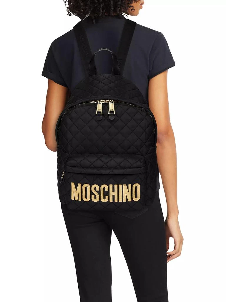 商品Moschino|Quilted Logo Backpack,价格¥2529,第2张图片详细描述