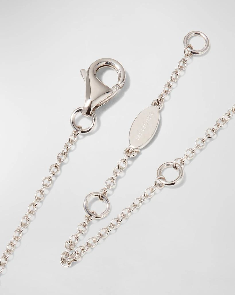 商品Memoire|White Gold Round 9-Diamond Necklace, 18"L, 0.37-0.43tcw,价格¥14537,第4张图片详细描述