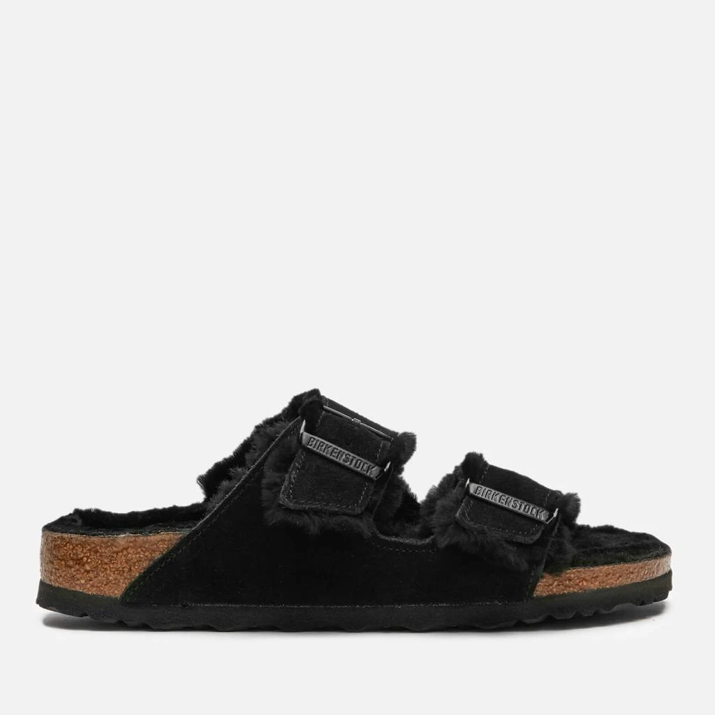 商品Birkenstock|Birkenstock Women's Arizona Slim Fit Shearling Double Strap Sandals,价格¥1281,第1张图片