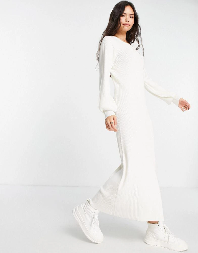 商品VERO MODA|Vero Moda Aware knitted maxi dresss in cream,价格¥460,第4张图片详细描述