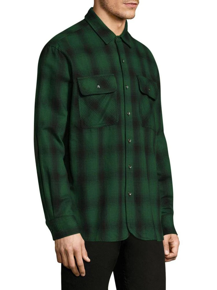 商品Ovadia & Sons|Plaid Long Sleeves Cotton Casual Button-Down Shirt,价格¥591,第3张图片详细描述