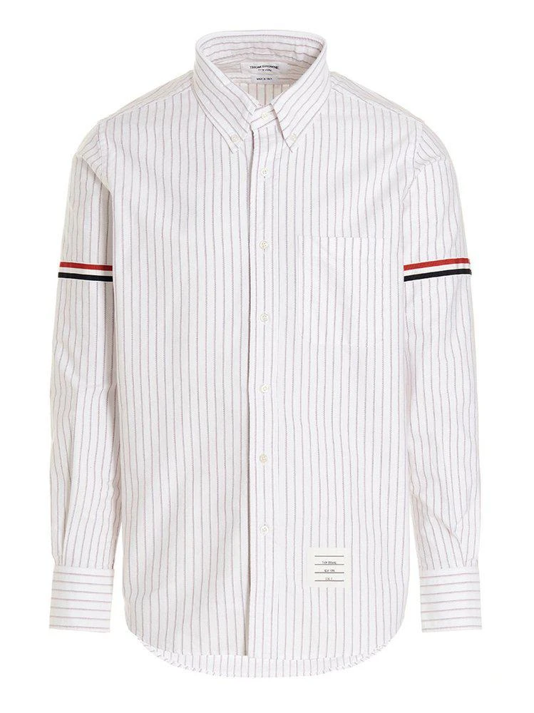 商品Thom Browne|Thom Browne Striped Long-Sleeved Shirt,价格¥4571,第1张图片