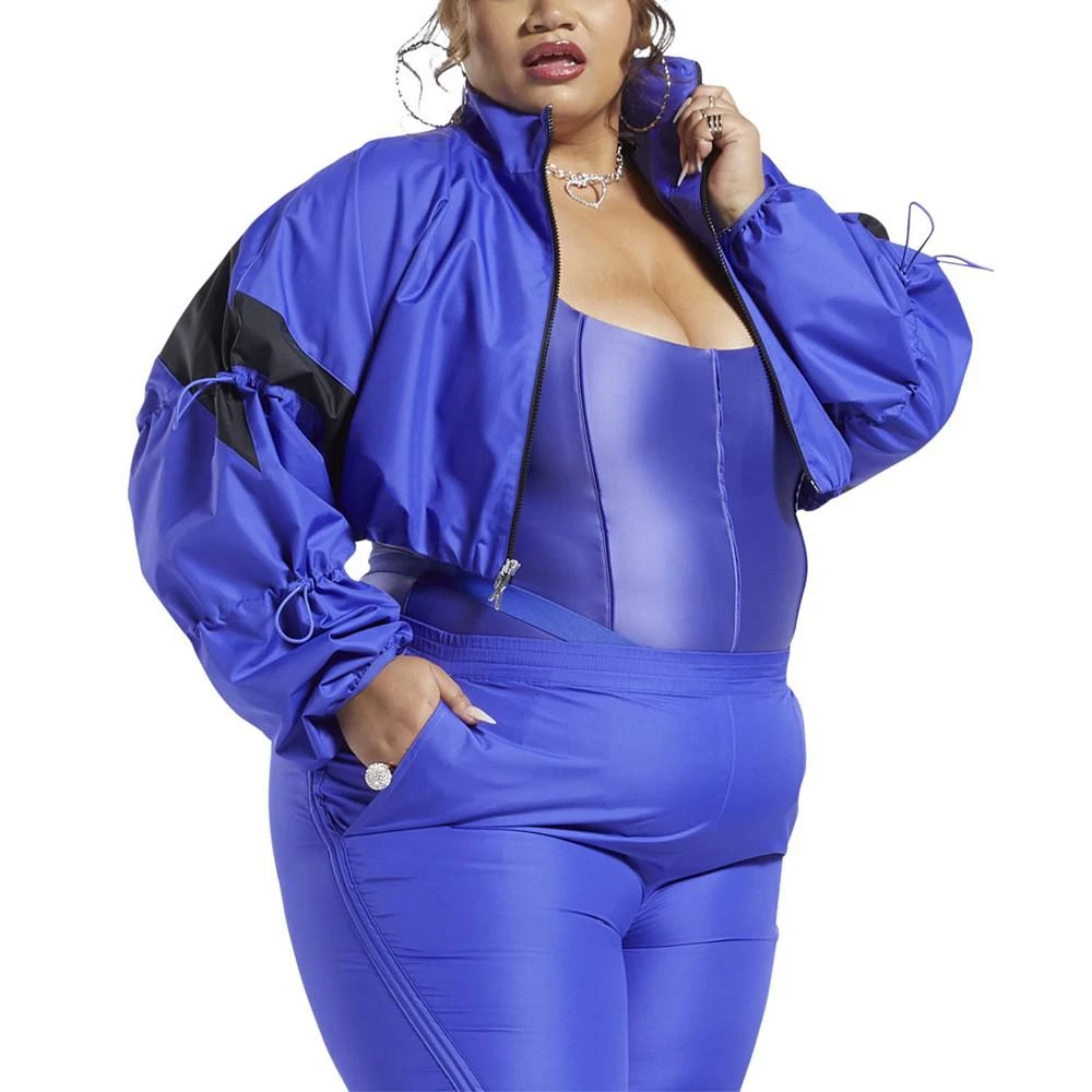 商品Reebok|x Cardi B Plus Size Cropped Track jacket,价格¥240,第1张图片